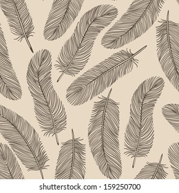 Vintage Feather seamless background.  Many similarities to the author's profile