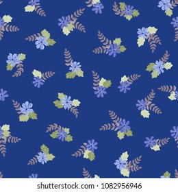Vintage feedsack pattern in small flowers. Millefleurs. Floral sweet seamless background for textile, cotton fabric, covers, wallpapers, print, gift wrap and scrapbooking.