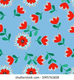 Vintage feedsack pattern in small flowers. Millefleurs. Floral sweet seamless background for textile, cotton fabric, covers, wallpapers, print, gift wrap and scrapbooking.
