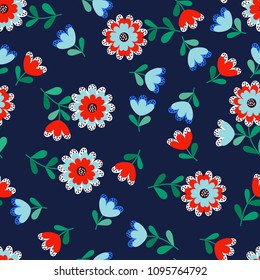 Vintage feedsack pattern in small flowers. Millefleurs. Floral sweet seamless background for textile, cotton fabric, covers, wallpapers, print, gift wrap and scrapbooking.
