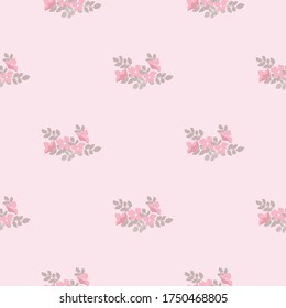 Vintage feedsack pattern in small flowers. Millefleurs. Floral sweet seamless background for textile, cotton fabric, covers, wallpapers, print, gift wrap and scrapbooking.