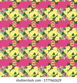 Vintage Feed Sack Muster in kleinen Blumen. Millefleurs. Blumensüßer, nahtloser Hintergrund für Textilien, Baumwollgewebe, Decken, Wallpaper, Druck, Geschenkverpackung und Scrapbooking.