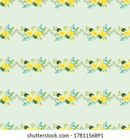 Vintage feedsack pattern in small flowers. Millefleurs. Floral sweet seamless background for textile, cotton fabric, covers, wallpapers, print, gift wrap and scrapbooking.