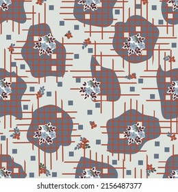 Vintage feedsack pattern in small flowers. Millefleurs. Floral sweet seamless background for textile, cotton fabric, covers, wallpapers, print, gift wrap and scrapbooking.