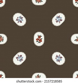 Patrón de mochila vintage en flores pequeñas. Millefleurs. Fondo floral dulce sin soldadura para textiles, tela de algodón, cubiertas, papel pintado, papel impreso, envoltura de regalo y scrapbooking.