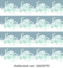 Vintage feedsack pattern in small flowers. Millefleurs. Shabby chic. Floral sweet seamless striped background for textile, cotton fabric, covers, wallpapers, print, gift wrap and scrapbooking.