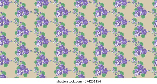 Vintage feedsack pattern in small flowers. Millefleurs. Floral sweet seamless background for textile, cotton fabric, covers, wallpapers, print, gift wrap and scrapbooking.