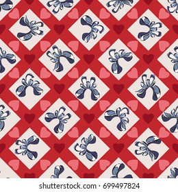 Vintage feedsack pattern in small flowers. Millefleurs. Floral sweet seamless background for textile, cotton fabric, covers, wallpapers, print, gift wrap and scrapbooking.