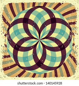 Vintage festive, colorful, intersecting rays. Vector illustration EPS10