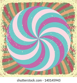 Vintage festive, colorful, twisting rays. Vector illustration EPS10