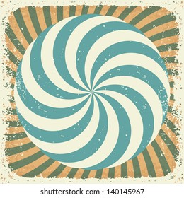 Vintage festive, colorful, twisting rays. Vector illustration EPS10