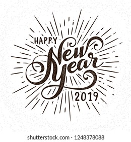 Vintage festive label with burst