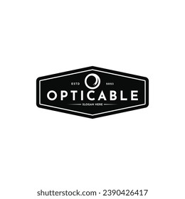 Estampado retro vintage del logotipo del cable de fibra óptica