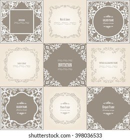 Vintage filigree frame set.