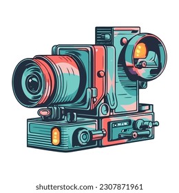 vintage film camera equipment icon isolated