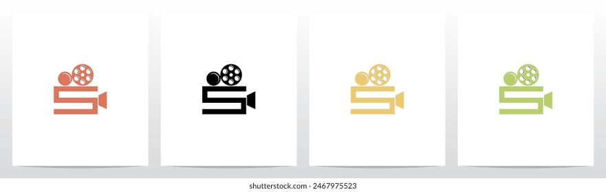 	
Antiguas Film Camera Letter Initial Logo Design S