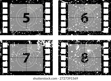 El líder de la cuenta regresiva de una película de Antiguas muestra los números cinco, siete y ocho preparándose para la proyección