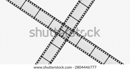 Vintage Film Strip Frames and Cinema Reel Borders Vector Collection