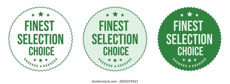 Vintage Finest Selection Choice Seal Badge Collection with Classic Premium Product Labels
