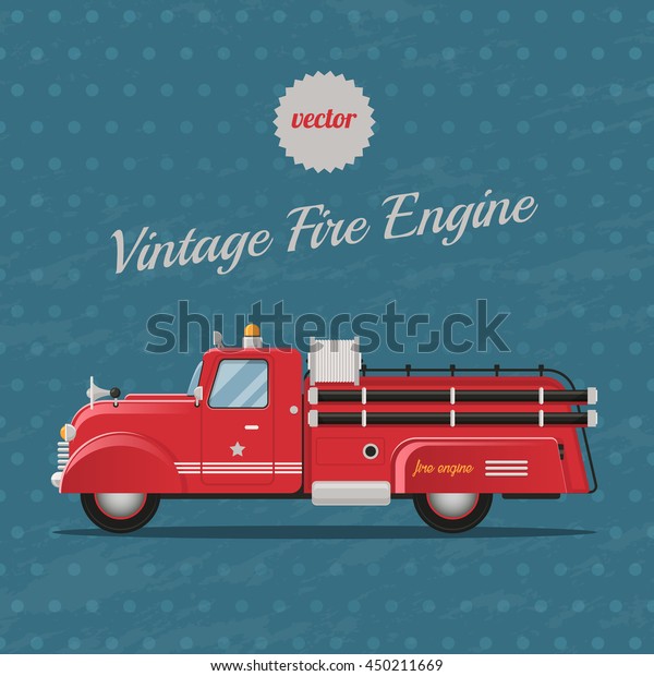 Vintage fire\
engine