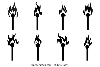 Vintage, Fire, Flame, Icon, Collection, Flat Style, Hand, Bonfire, Symbol, Set, Tattoo, Design, 
Retro, Vector, Illustration, Art, Composition, Color, Simple, Silhouette