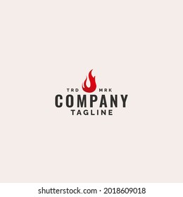 vintage fire grill logo design.