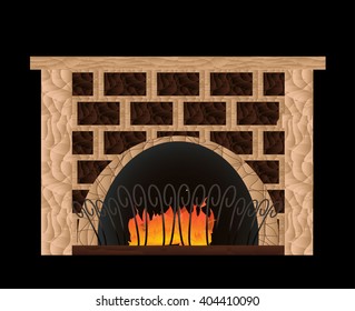 vintage fireplace