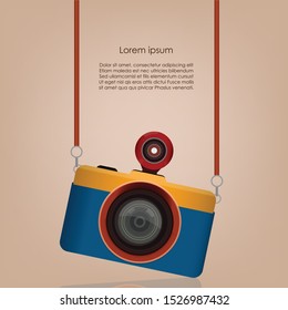 Vintage Fish Eye Camera. Vector Illustration