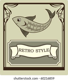 Vintage fish restaurant menu