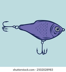 vintage fishing baits vector illustration, Fishing lur