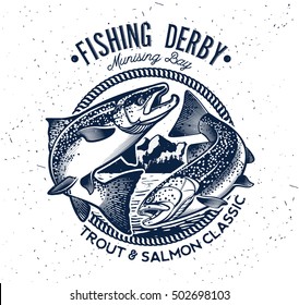 Vintage Fishing Emblem