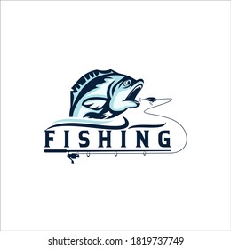 Vintage Fishing Logo Image Vector Stock Stock Vector (Royalty Free ...