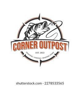 Vintage Fishing Logo vector template