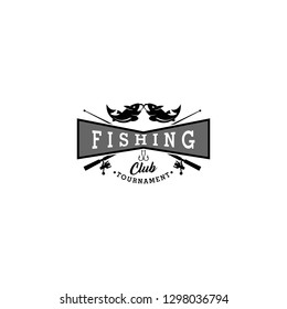 Vintage Fishing Vector Badge
