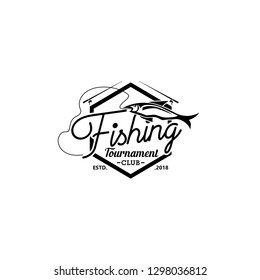 Vintage Fishing Vector Badge