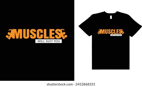 Vintage fitness,body,workout typography t shirt design.
