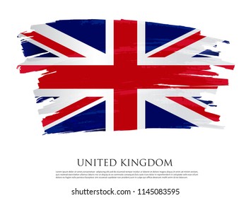 Vintage flag of United Kingdom.Vector grunge UK flag.