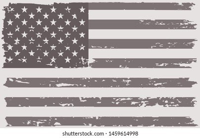 Vintage flag of USA. Grunge American flag.