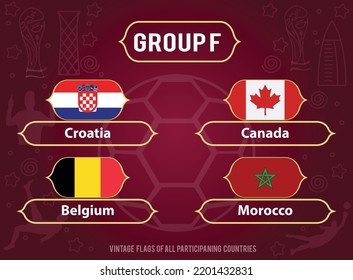 Banderas de todos los participantes del Grupo F, Copa Mundial