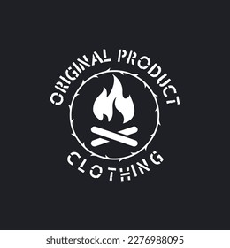Vintage flame Badges emblem vector dessign templates