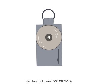 vintage flashlight on white background, vector illustration