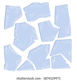 Vintage flat icon design element.Isolated vector illustration. Flat cartoon nature Ice sign. Christmas banner symbol.Abstract emblem.Winter decor.Nature landscape.Icicle peace in abstract style.