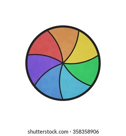 Vintage flat rainbow with watercolor effect. Lgbt logos. Retro dirty signs. Eps 10.