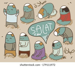 vintage flat salat vector illustration