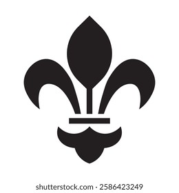 Vintage Fleur De Lis Icon Isolated Vector. Heraldic Lily, Retro Sign or symbol Illustration