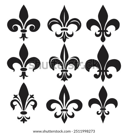 Vintage Fleur De Lis Vector Illustration