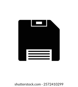 Vintage floppy disk icon. Floppy disk icon symbolizing data storage and retro technology design.