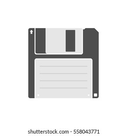 Vintage floppy disk illustration flat graphic