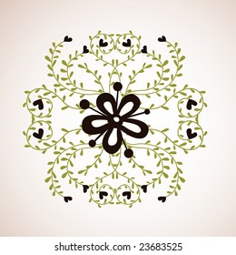 diseño de flora vintage