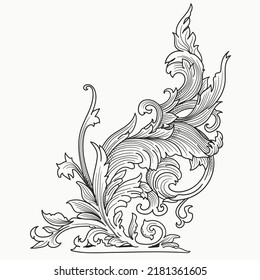 vintage flora ornament design background